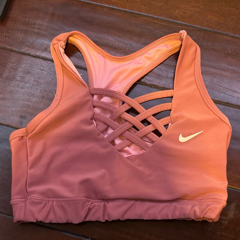 Nike Women's Orange and Pink Sports Bra